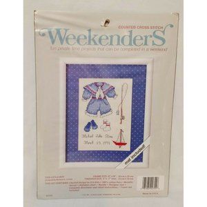 Our Little Boy Birth Announcement Cross Stitch Kit